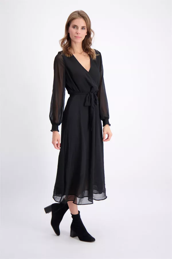 Robe longue en voile avec ceinture à nouer MAE Vero Moda