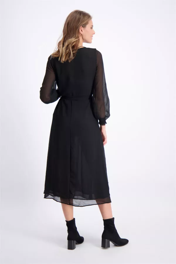 Robe longue en voile avec ceinture à nouer MAE Vero Moda