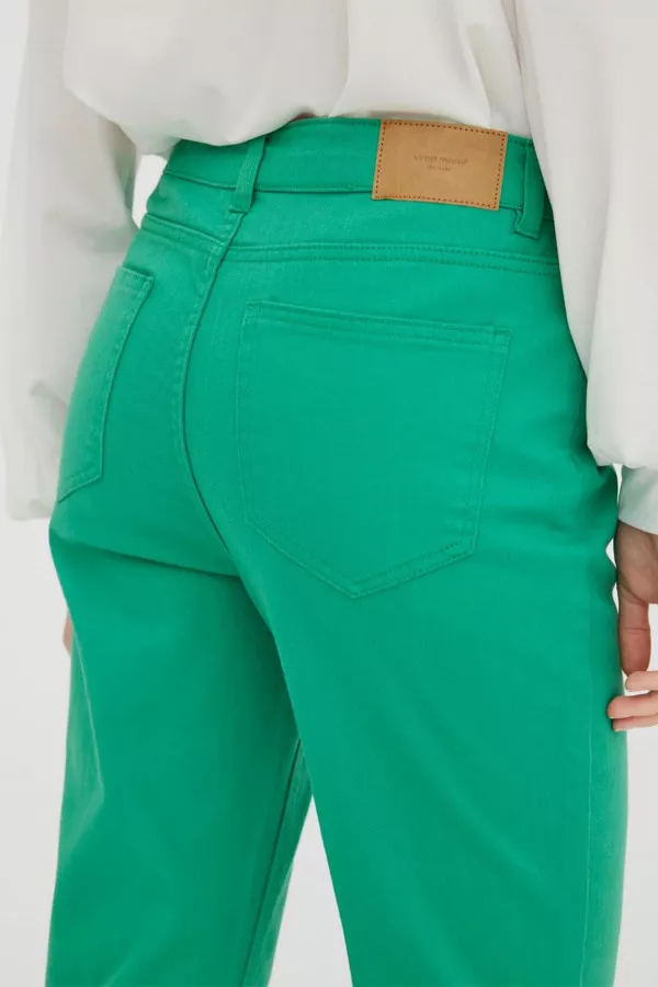 Pantalon droit uni en coton stretch BRENDA Vero Moda