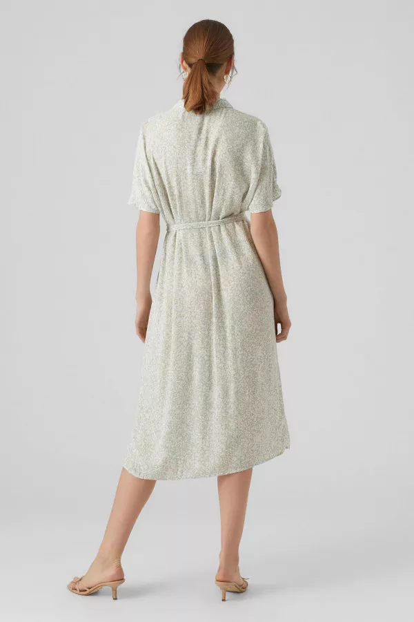 Robe chemise unie avec ceinture à nouer à la taille MENNY Vero Moda