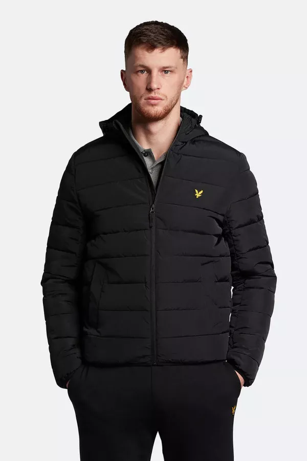 Doudoune unie matelassée à capuche logo brodé à la poitrine Lyle & Scott