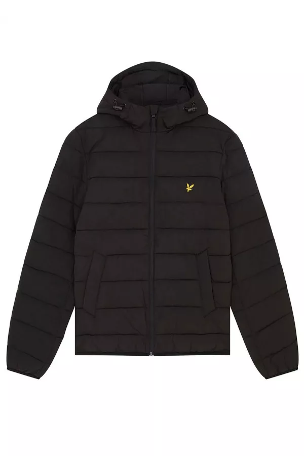 Doudoune unie matelassée à capuche logo brodé à la poitrine Lyle & Scott