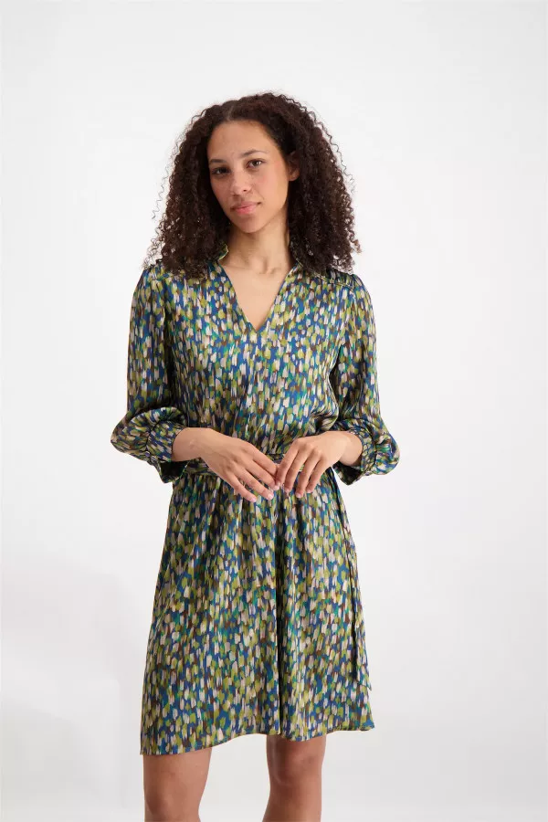 Robe courte imprimée avec ceinture à la taille DARIA Amélie & Amélie