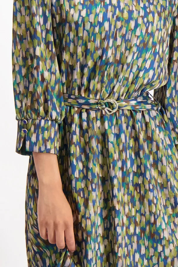 Robe courte imprimée avec ceinture à la taille DARIA Amélie & Amélie