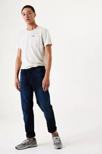 Veste en jean délavé effet usé à poches pour enfant garçon