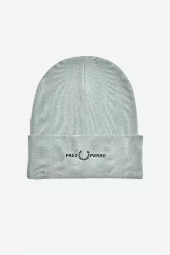 Bonnet uni en maille Fred Perry