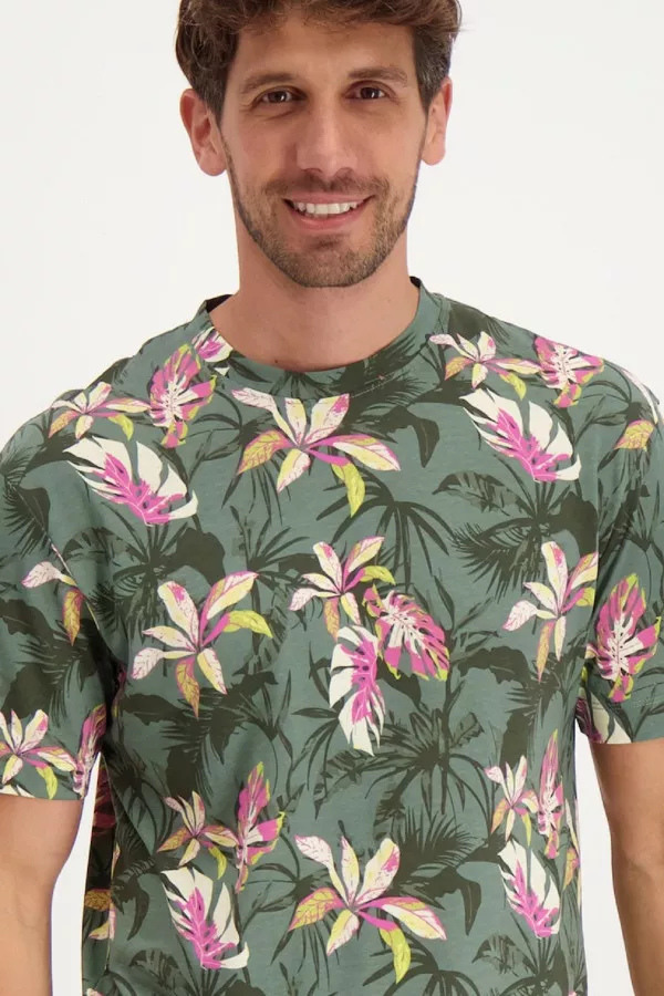 T-shirt en coton imprimé botanique Jack & Jones