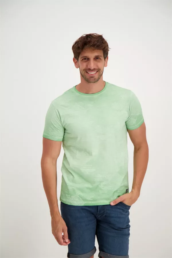 T-shirt effet tie and dye en coton Petrol