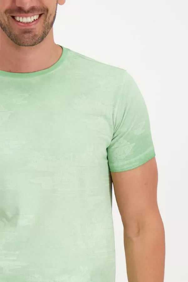 T-shirt effet tie and dye en coton Petrol