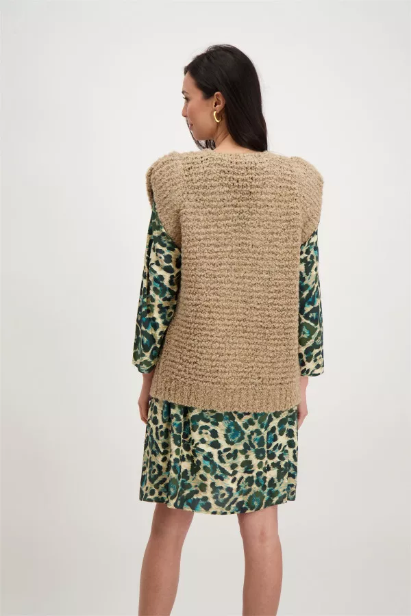 Cardigan uni en maille bouclette Signe Nature