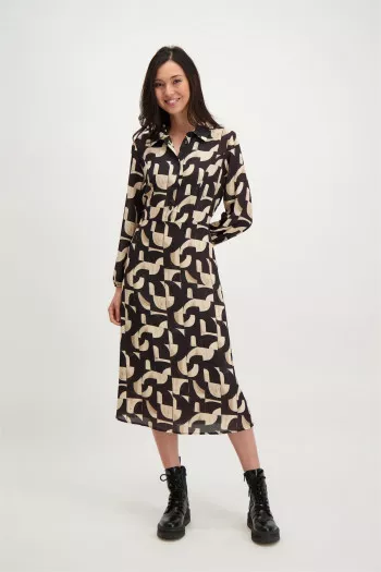 Robe longue en voile imprimée sur l'ensemble Signe Nature