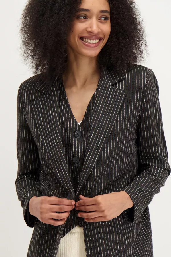 Blazer rayé avec bouton Signe Nature