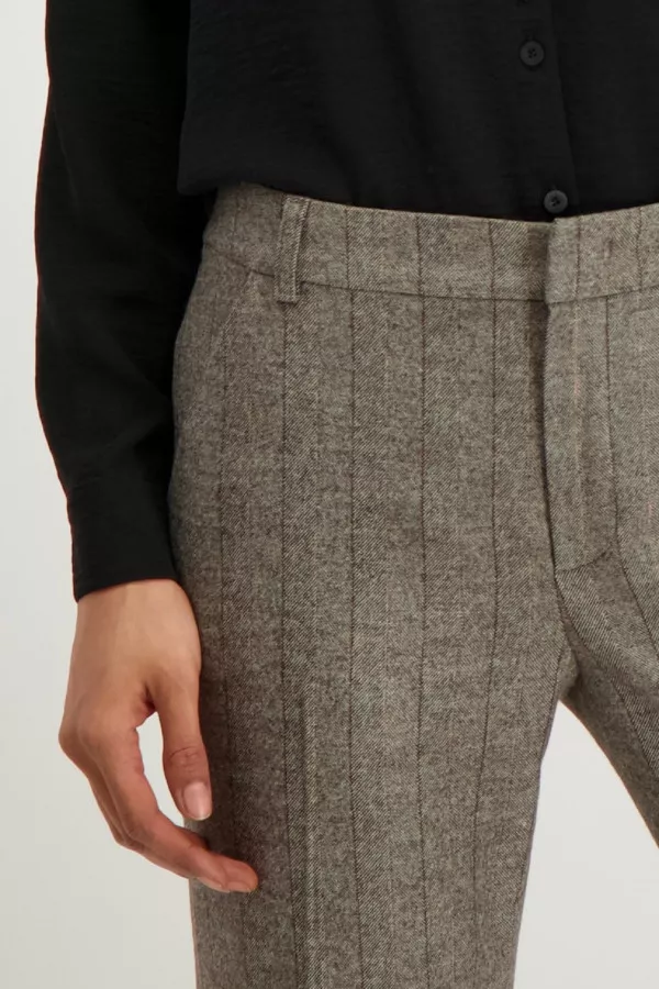 Pantalon imprimé chevrons avec taille élastiquée au dos Signe Nature