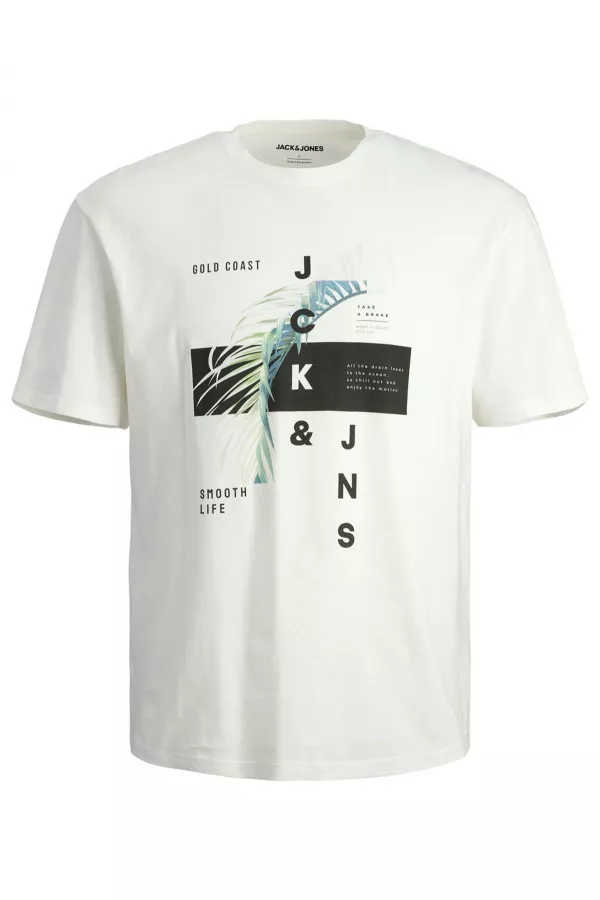 T-shirt en coton avec impression devant CLARC Jack & Jones