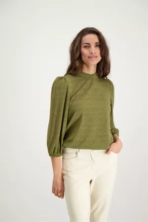 Blouse unie avec lurex Signe Nature