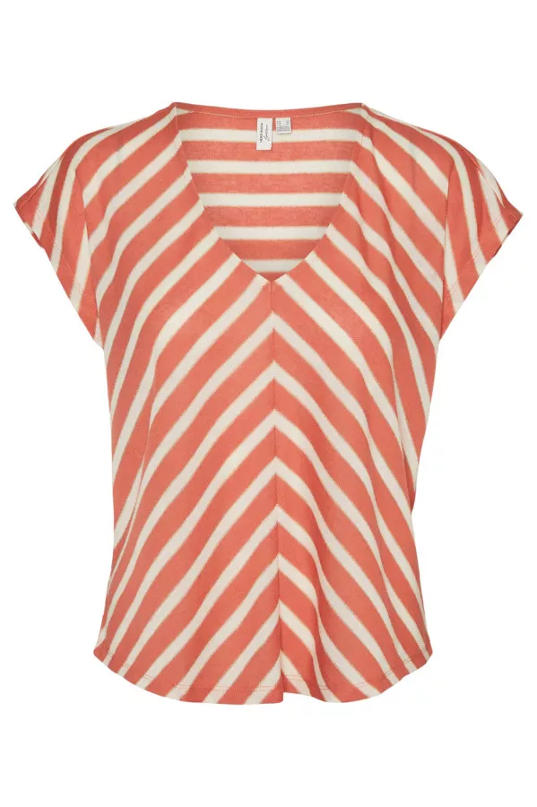 T-shirt manches courtes rayé avec lurex Vero Moda