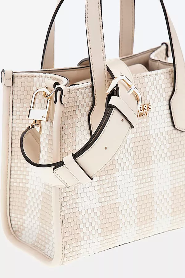 Sac en raphia et similicuir Guess