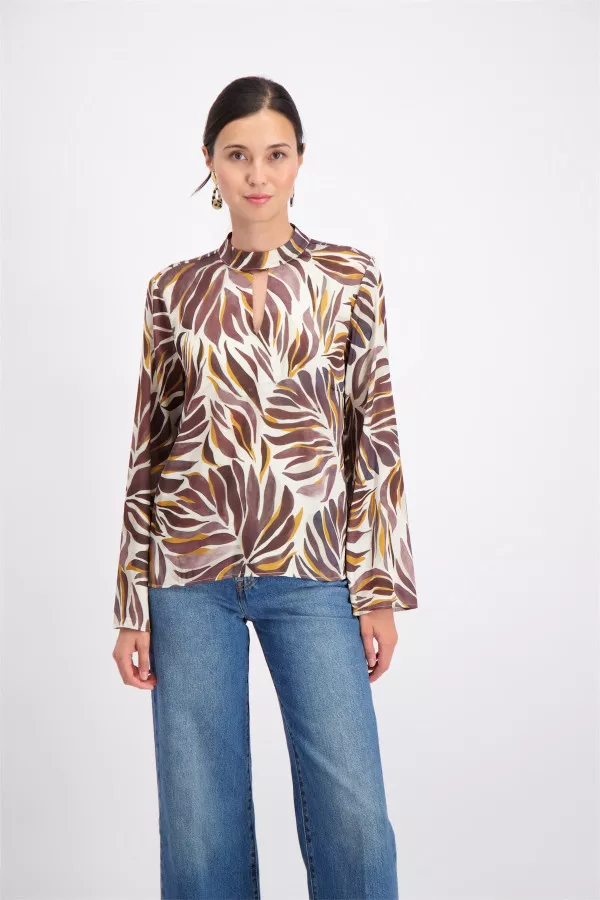 Blouse satinée imprimée Artigli