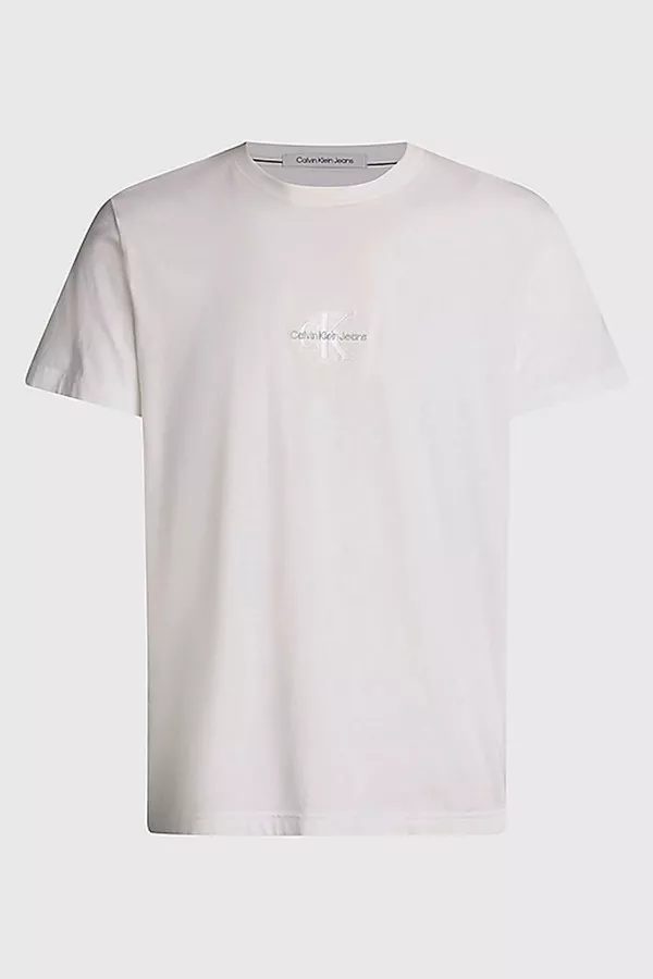 T-shirt en coton avec logo brodé Calvin Klein