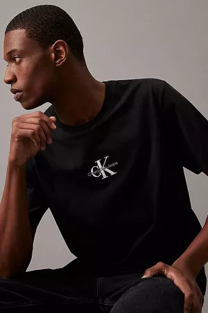 T-shirt en coton avec logo brodé Calvin Klein