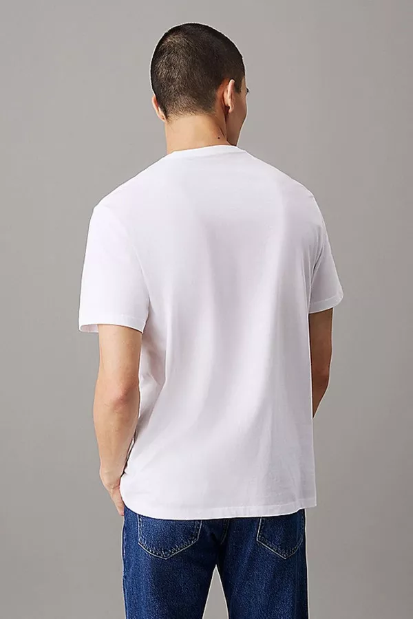 T-shirt en coton avec impression devant Calvin Klein