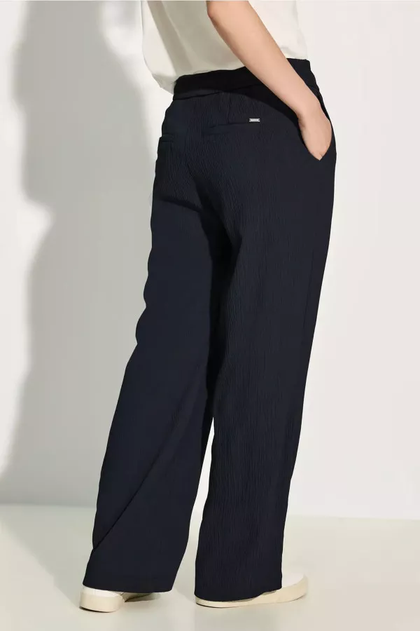 Pantalon ample uni structuré Cecil