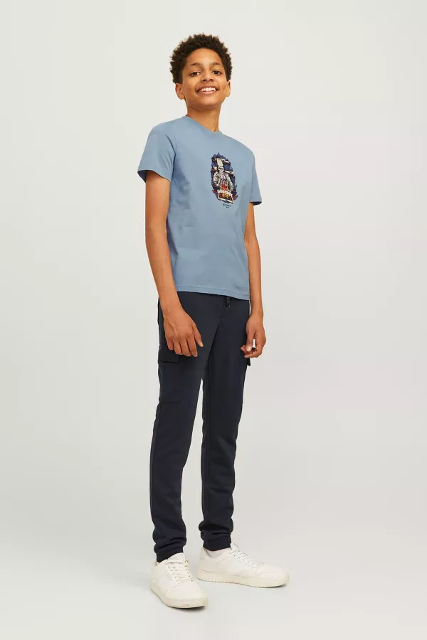 T-shirt en coton avec impression devant Jack & Jones