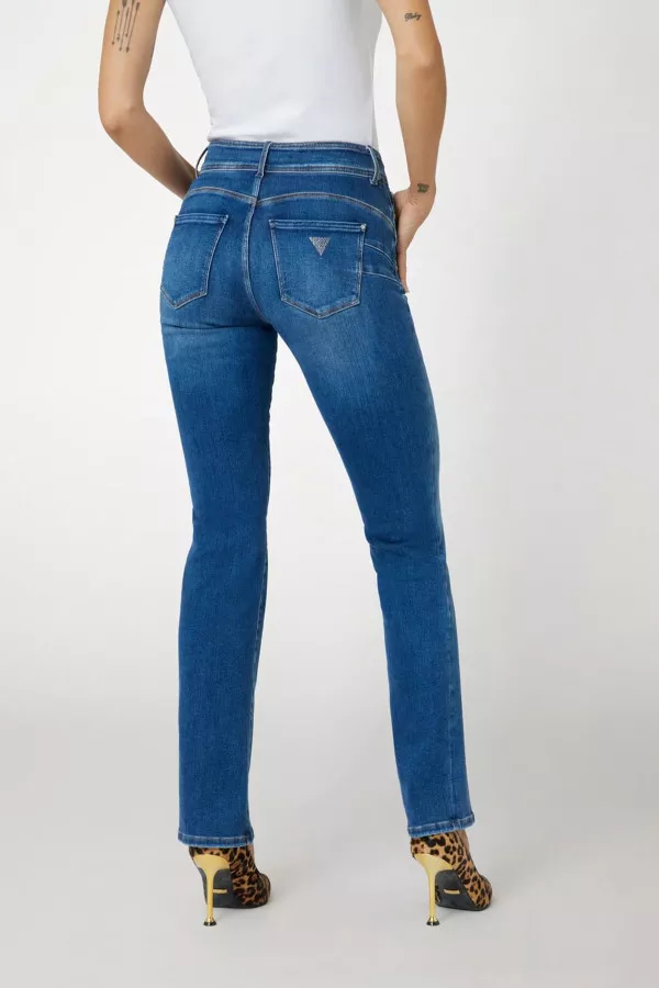 Jean droit taille haute modèle 5 poches Guess