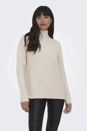 Pull uni en maille manches longues Only