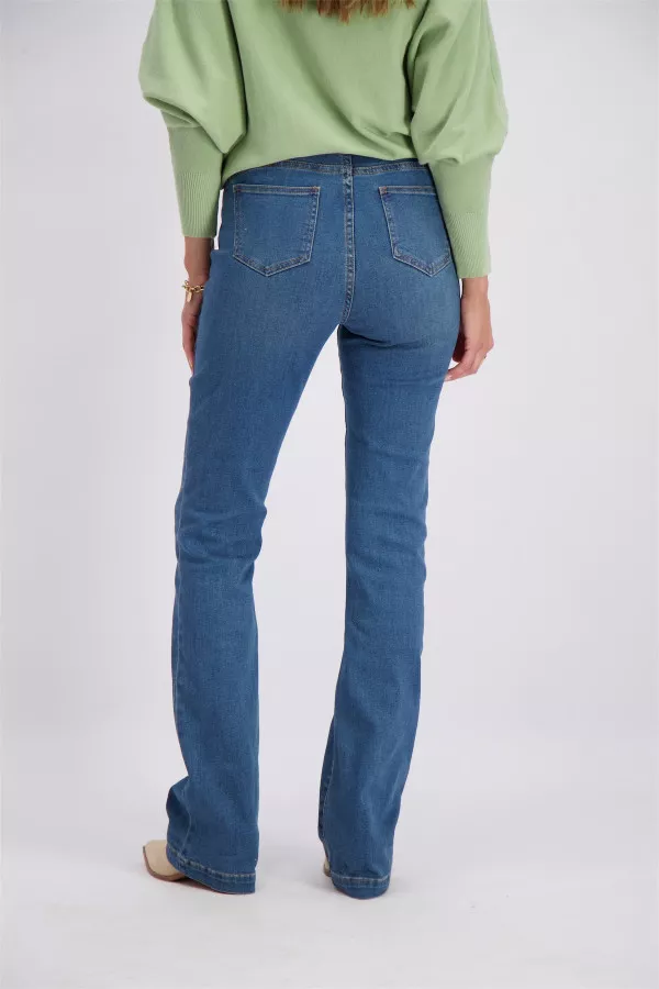 Pantalon en jean bootcoot taille haute Morgan