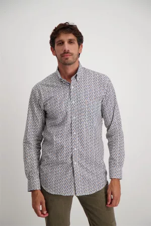 Chemise imprimée fleuri avec logo brodé Totem