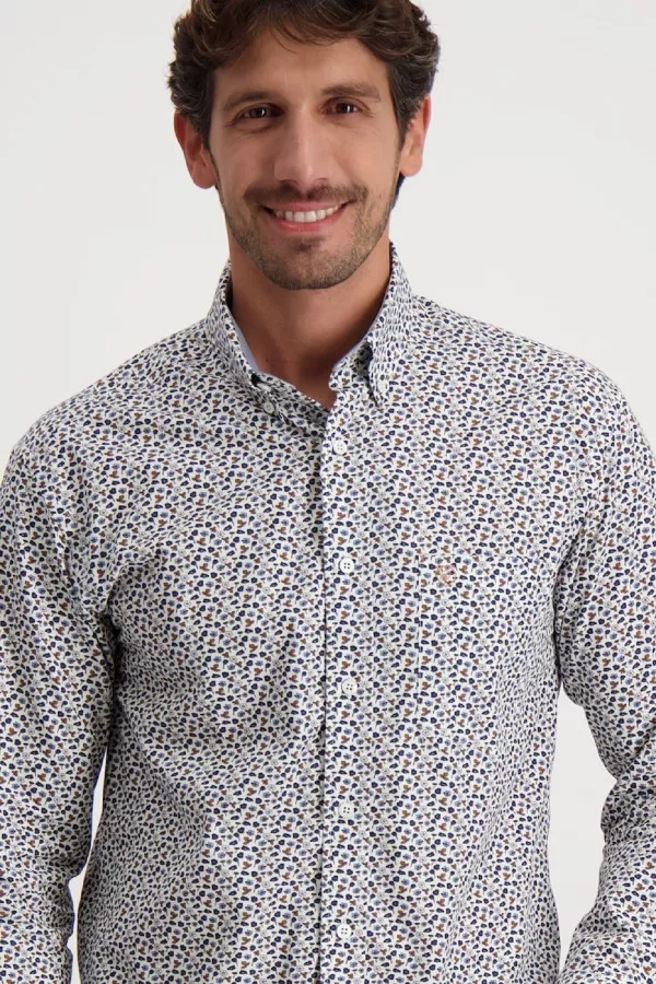 Chemise imprimée fleuri avec logo brodé Totem