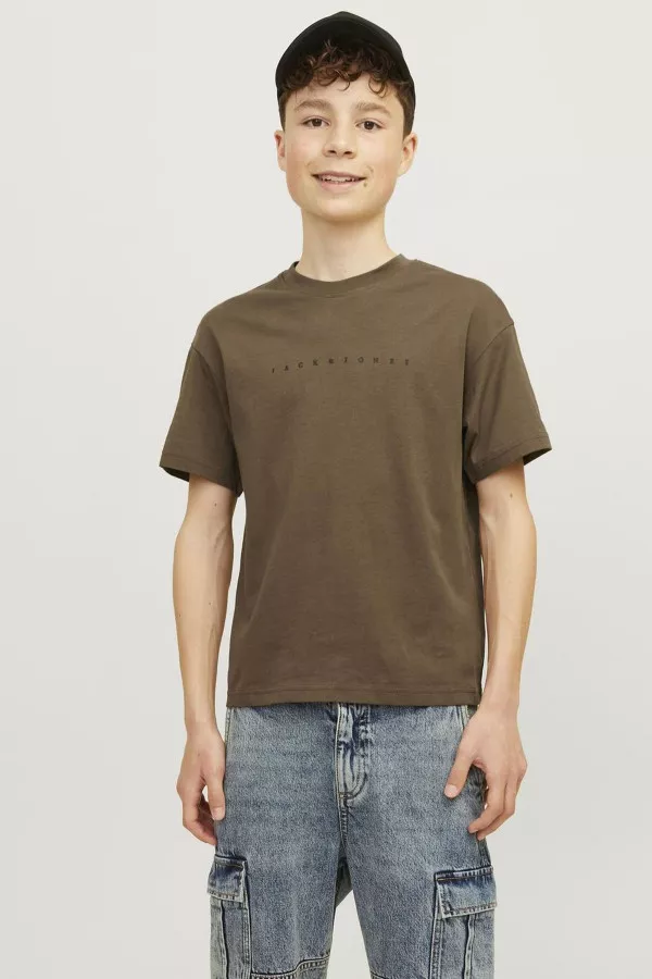 T-shirt en coton avec impression devant Jack & Jones