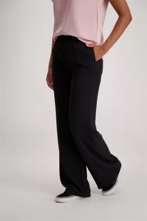 Pantalon ample uni avec taille élastiquée Amélie & Amélie