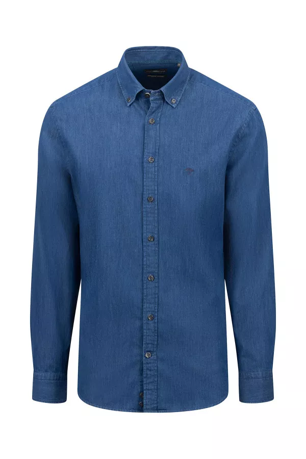 Chemise unie en jean Fynch Hatton