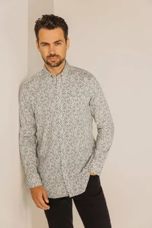 Chemise imprimée en coton stretch State of Art