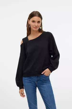 Sweat uni avec découpe à l'épaule Vero Moda