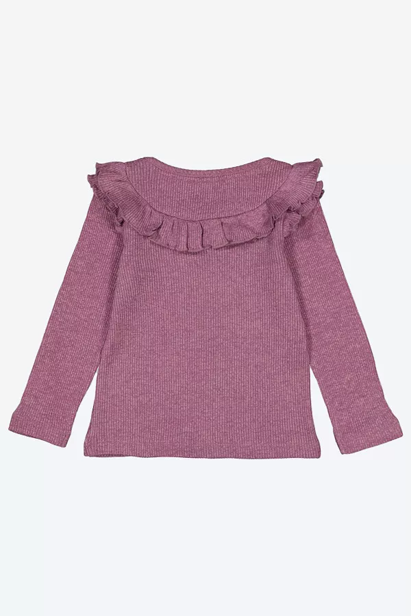 Pull chiné avec volants au col Jubel