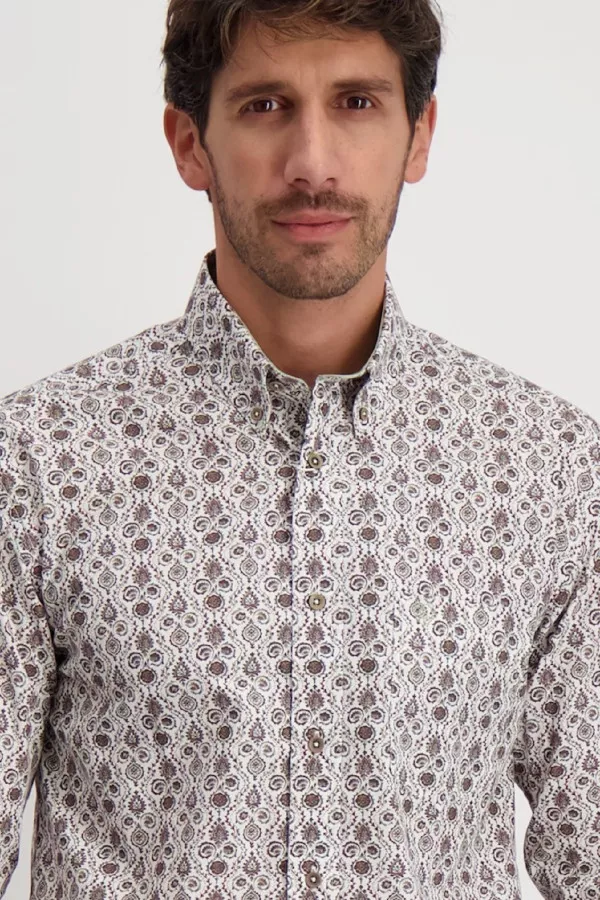 Chemise imprimée ethnique en coton Totem