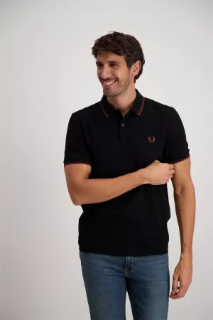 Polo en coton piqué avec logo brodé Fred Perry