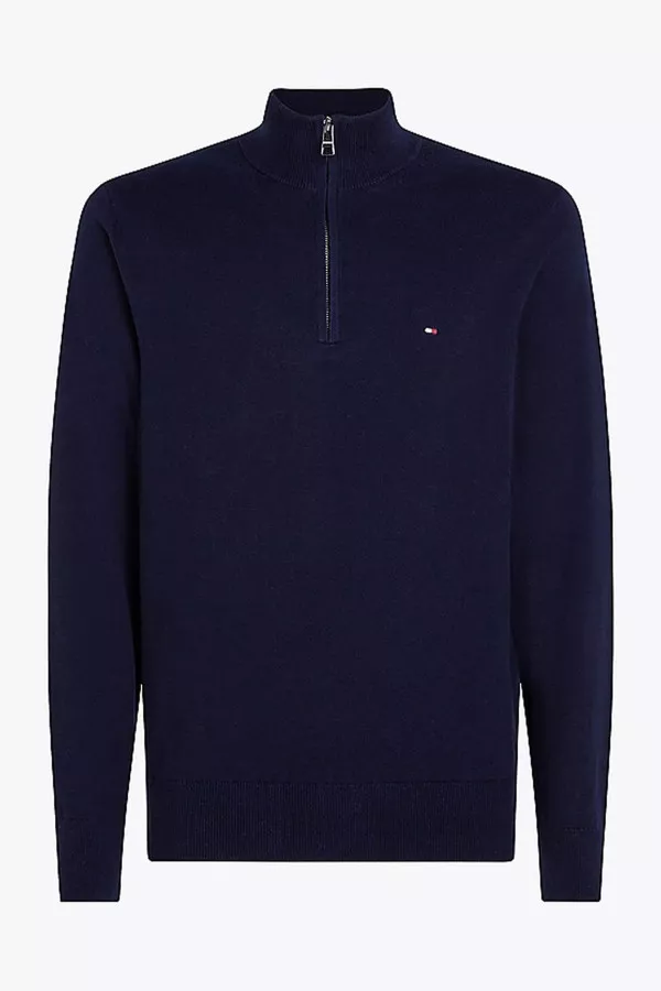 Pull manches longues avec col montant zippé Tommy Hilfiger