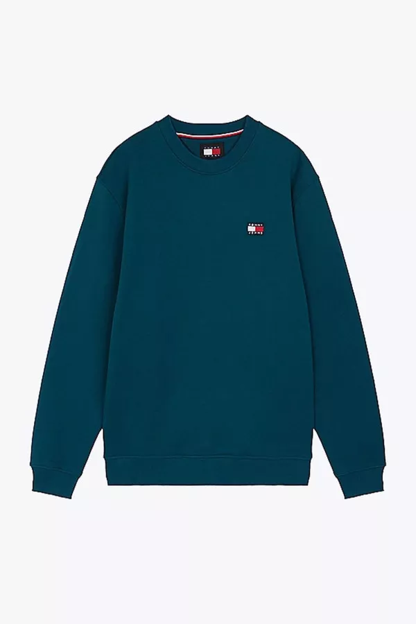 Sweat en coton avec logo brodé à la poitrine Tommy Hilfiger