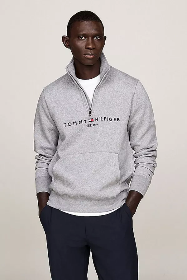 Sweat chiné avec col montant zippé Tommy Hilfiger