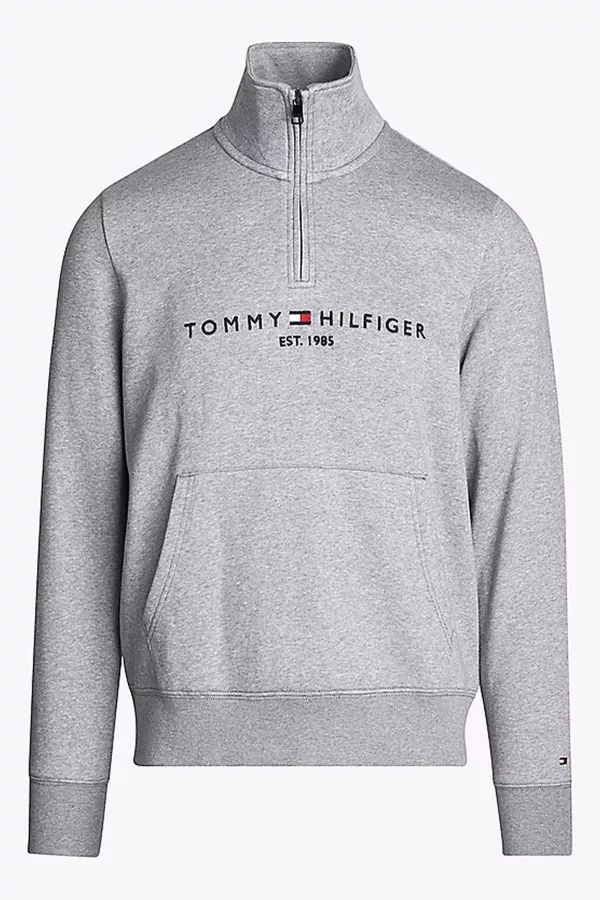 Sweat chiné avec col montant zippé Tommy Hilfiger