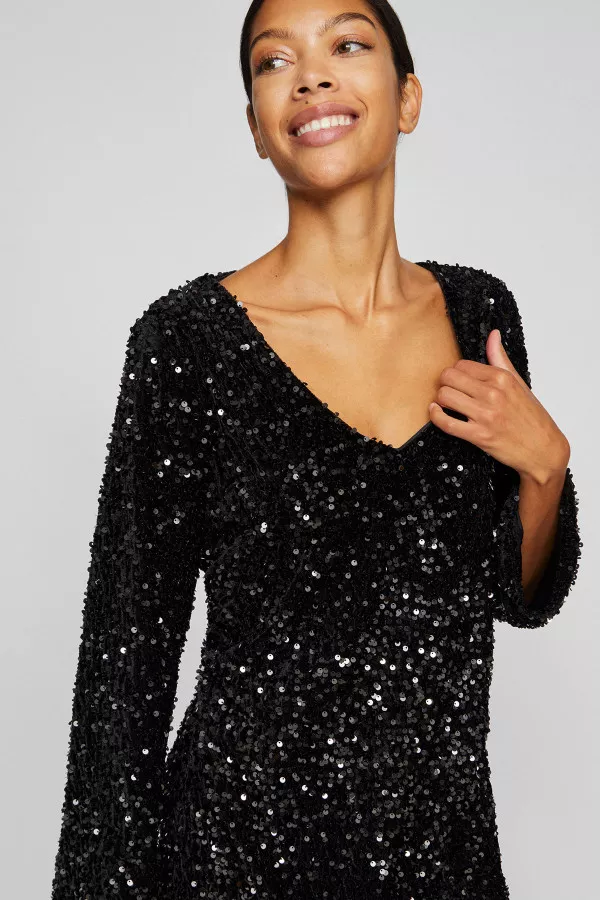 Robe courte en sequins Vila