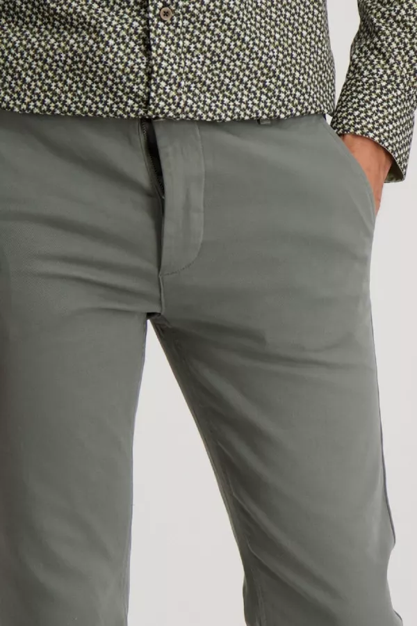 Pantalon structuré chino en coton stretch Boss