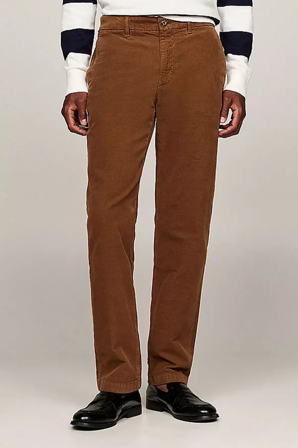 Pantalon uni en velours côtelé Tommy Hilfiger