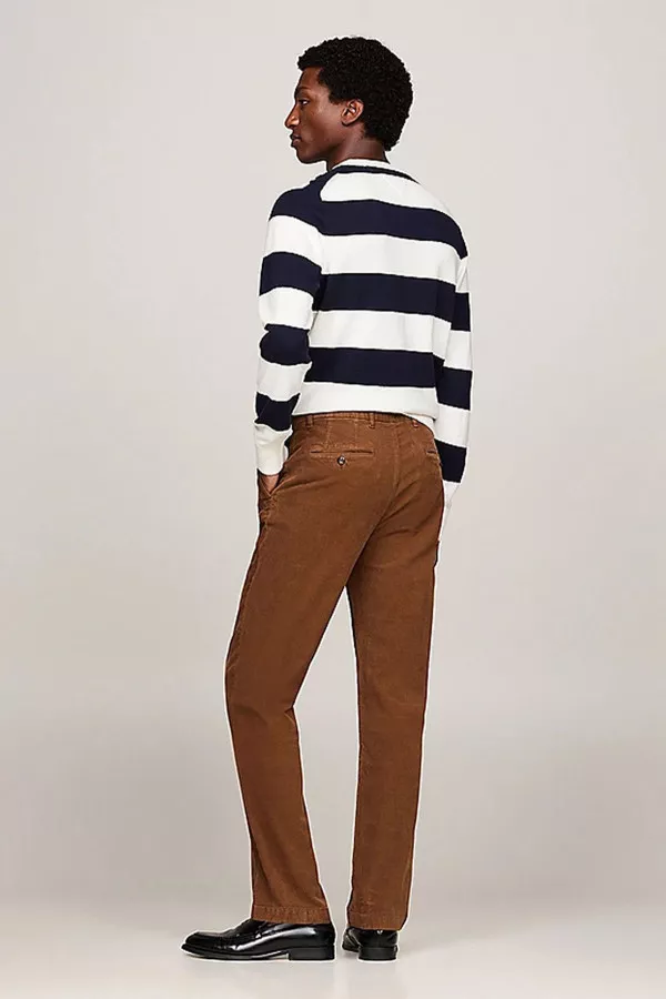 Pantalon uni en velours côtelé Tommy Hilfiger