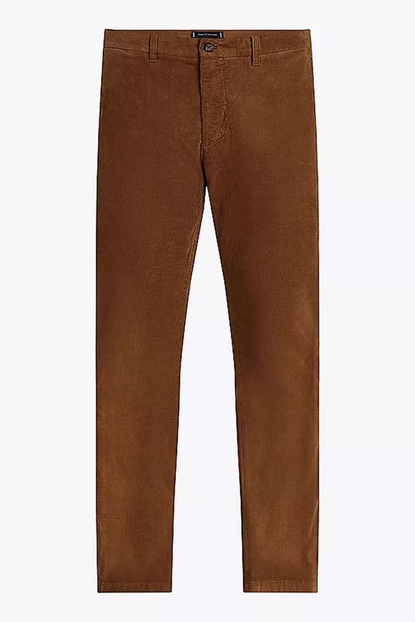 Pantalon uni en velours côtelé Tommy Hilfiger