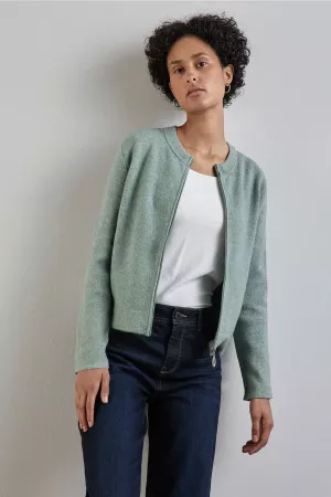 Cardigan zippé uni en maille Street One